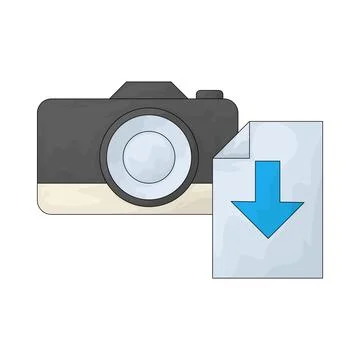 Camera download illustration Stock Illustration