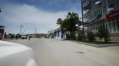 Camera drive from village  Stockbeeldmateriaal 62403620