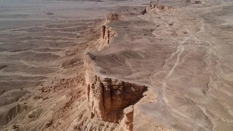 Camera drone ascends above Edge of the World Stock Footage 287481954