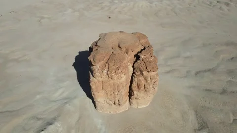A camera drone ascends above Judah Thumb, also known as Devil's Thumb Stock Footage 265013903
