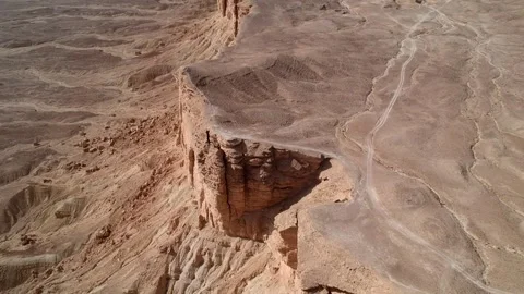 Camera drone flies ahead over Edge of the World Stock Footage 287481874