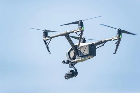 Camera drone flying Stock Photos