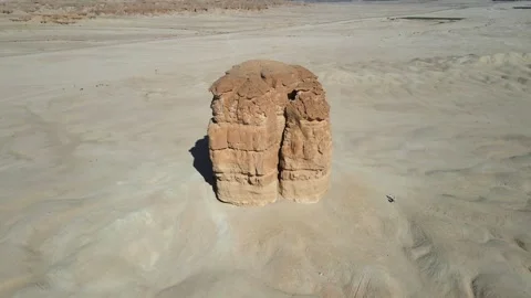 A camera drone is orbiting Judah Thumb, also known as Devil's Thumb Stock Footage 265013846