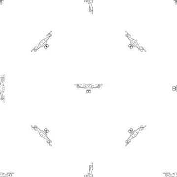 Camera drone pattern seamless vector Illustrazione stock