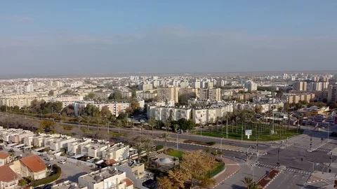 Camera on drone rotate over the district of private buildings Stock-Footage 125210831