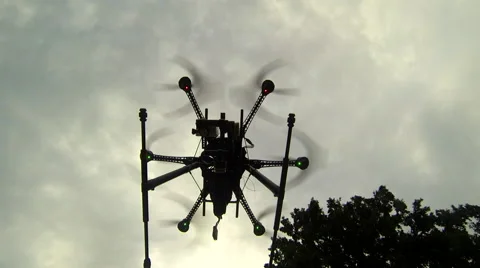 Camera drone, take off Stock Footage