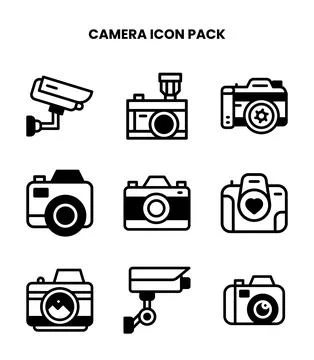 Camera DuoTone Scalable Icons Pack Stock Illustration