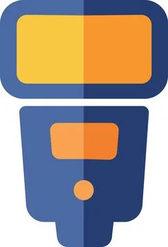 Camera electronic speedlight flash lighting equipment icon Stock Illustration