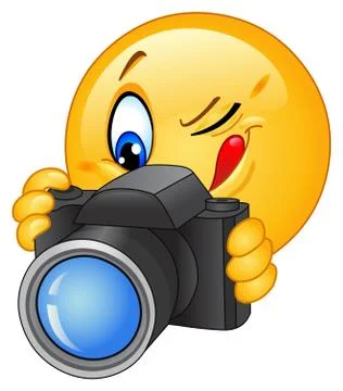 Camera emoticon Stock Illustration