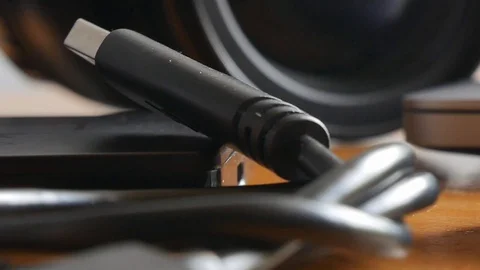 Camera equipment on table. 스톡 동영상 128467432