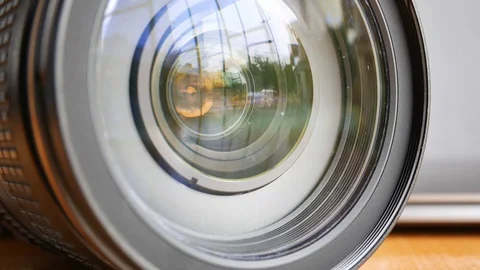 Camera equipment on table. Stock Footage 128467442