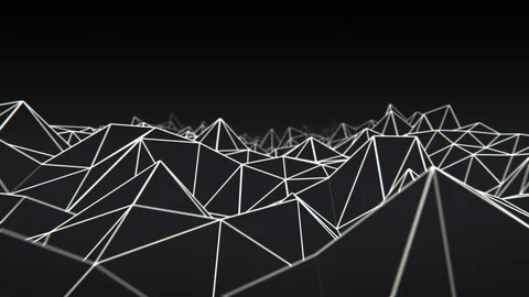 Camera exploring a low poly landscape loop v3 Видео 100453910