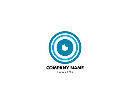 Camera Eye Logo Design Template Stock Illustration