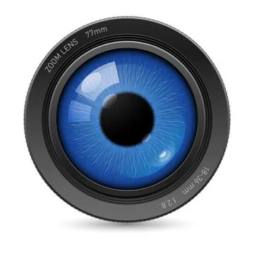 Camera eyes lens Stock Illustration