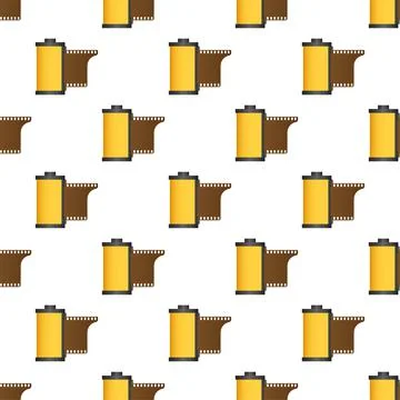 Camera film roll pattern. Vector stock illustration. 스톡 일러스트