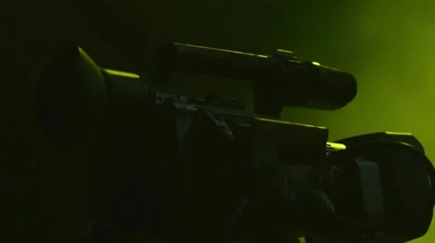 Camera filming at open air rock festival Stock Footage 44207369