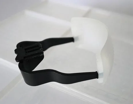 Camera flash diffuser with black mounting bracket, Stock Photos