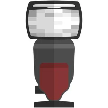 Camera flash equipment vector isolated on white Stock Illustration