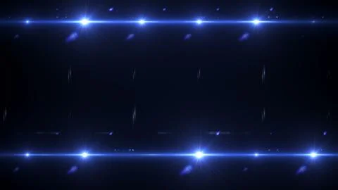 Camera flash flare, floodlights in the dark space abstraction, 3d rendering Stock Illustration
