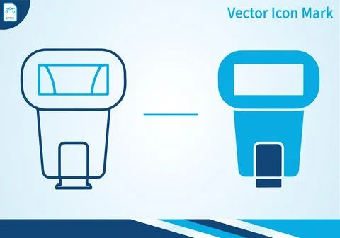 Camera flash icon set for professional photography equipment. Ilustración de archivo