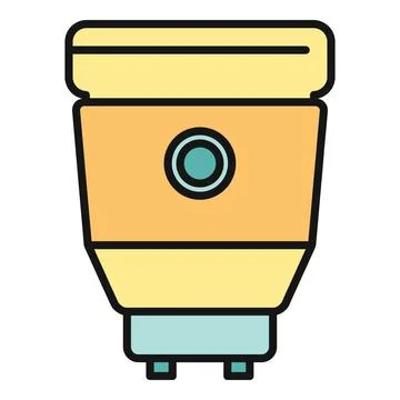 Camera flash light equipment producing warm illumination Stock Illustration