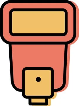 Camera flash light flat design icon illustration 스톡 일러스트