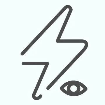 Camera Flash line icon. Camera or phone flash vector illustration isolated on Illustrazione stock