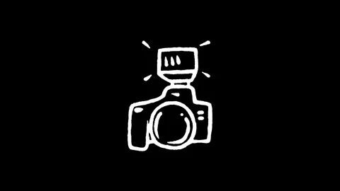 Camera Flash Photography Icon Stock Footage 346823066