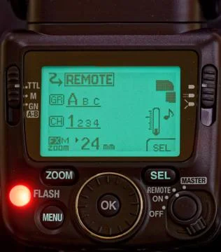 Camera Flash Remote Mode Foto stock