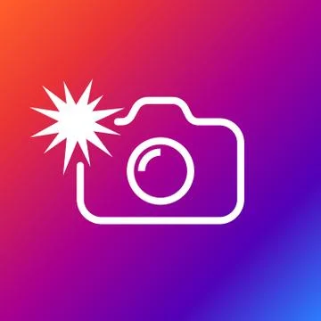 Camera flash rounded icon. Vector illustration style is flat iconic symbol wh Illustrazione stock