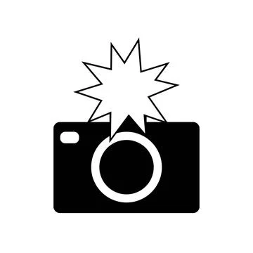 Camera flash rounded icon. Vector illustration style is flat design Illustrazione stock