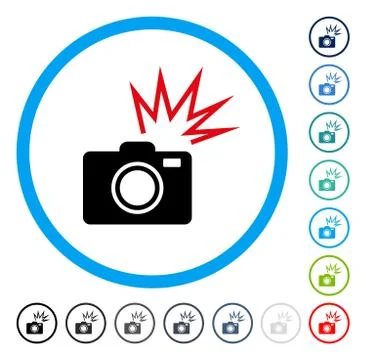 Camera Flash Rounded Vector Icon Illustrazione stock