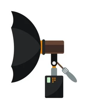 Camera flash speed photography white equipment vector Illustrazione stock