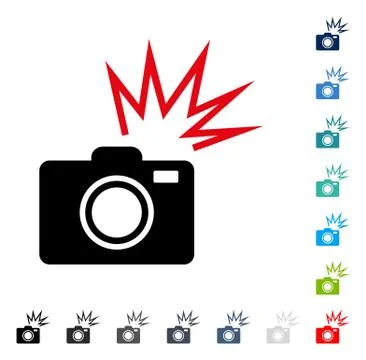 Camera Flash Vector Icon 스톡 일러스트