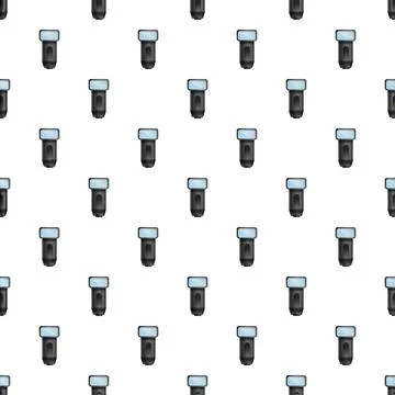 Camera flashes creating a repeating photography equipment pattern Stock Illustration