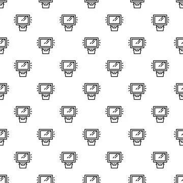 Camera flashes creating seamless pattern background Stock Illustration