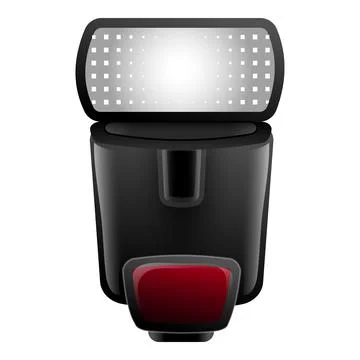 Camera flashlight icon cartoon vector. Photo studio 스톡 일러스트