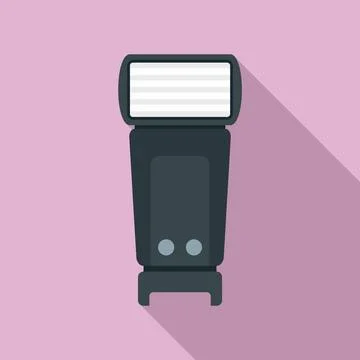 Camera flashlight icon, flat style Stock Illustration
