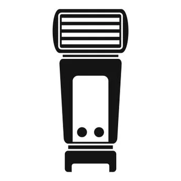 Camera flashlight icon, simple style Stockillustratie