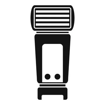 Camera flashlight icon, simple style Stock Illustration