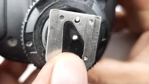 Camera flashlight mount. Macro footage Stock Footage 276321029