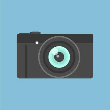 Camera flat design Stock Illustration