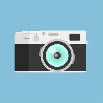 Camera flat design Stock Illustration