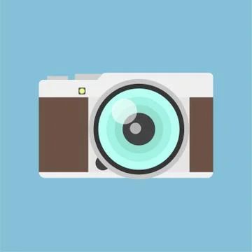 Camera flat design Stock Illustration