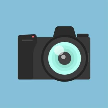 Camera flat design Stock Illustration