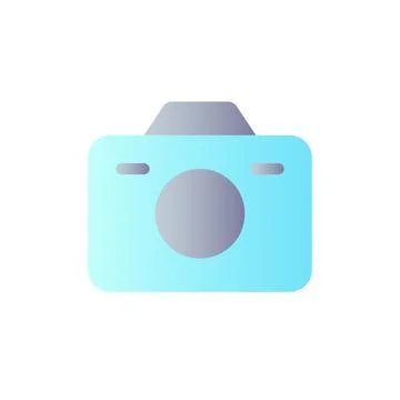 Camera flat gradient color ui icon 스톡 일러스트