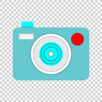 Camera Flat Icon. Editable Stroke. Can be used for websites and mobile apps. Stock Illustration