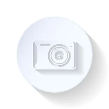Camera flat icon Stock Illustration