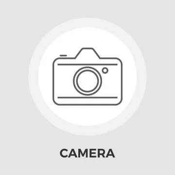 Camera Flat Icon Stock Illustration
