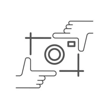 Camera flat icon. Single high quality symbol of info for web design or mobile Illustrazione stock